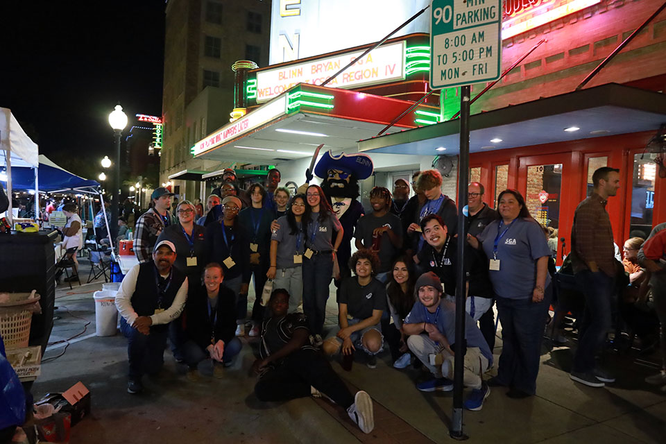 Blinn students engaged with the community and sharpened their leadership skills at Downtown Bryan's First Friday