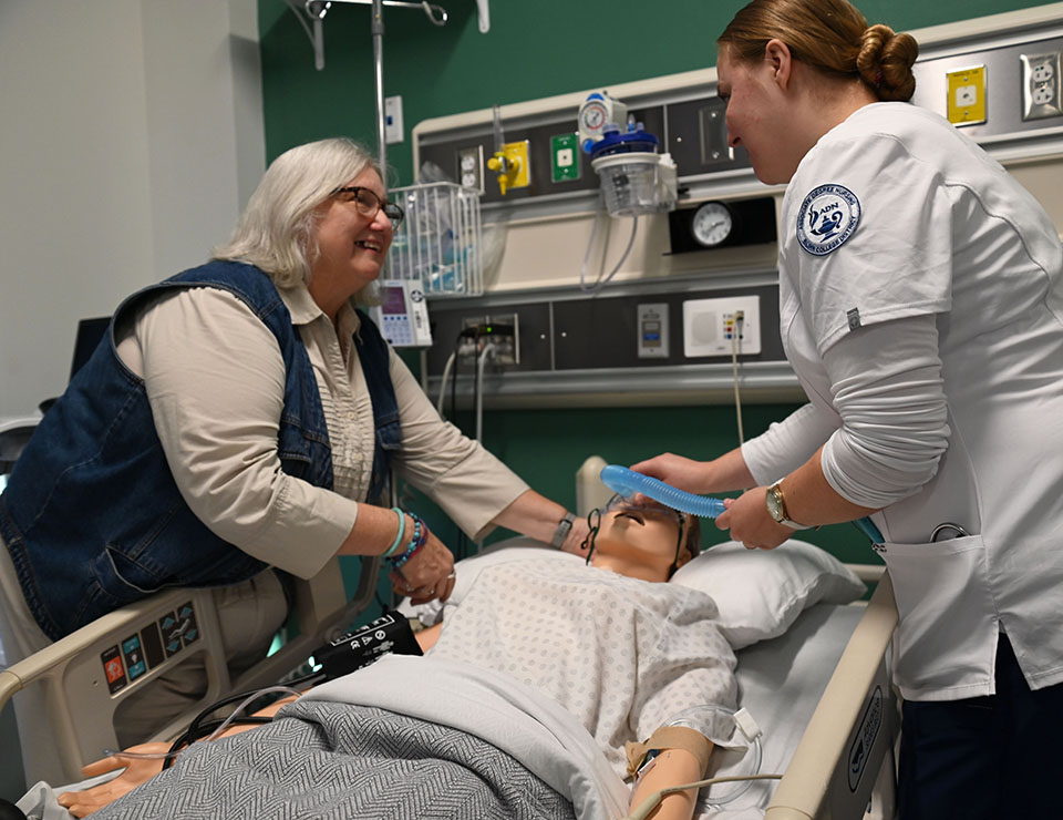 Sami Rahman in Simulation Lab